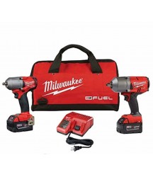Milwaukee 2PC M18 FUEL Auto Kit - 1/2" Impact Wrench and 3/8" Impact Wrench