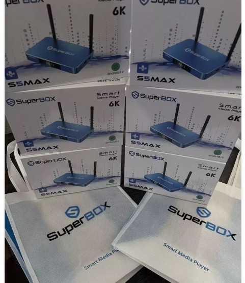 NEW SuperBox S5 Pro TV Box Media Player W UPDATED Voice Command Remote